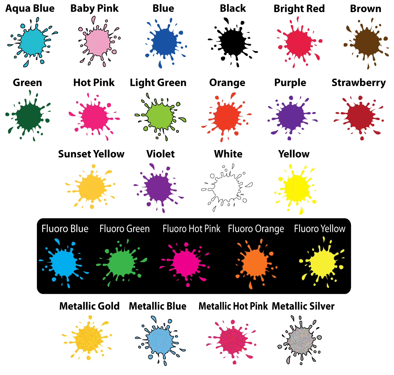 Starbright Inks - Glowing Neon Set Tattoo Inks | Top-Rated Tattoo Ink –  starbrite colors